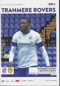 Tranmere Rovers v Burton Albion Match Programme 2019-09-21